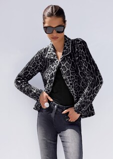 Trendstarke Strickjacke mit Leoparden-Muster thumbnail 1