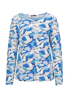 Langarmshirt mit auffälligem Muster thumbnail 7