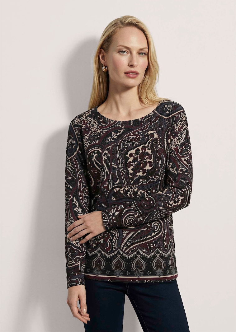 Sweatshirt mit Paisley-Print und Fledermausärmeln