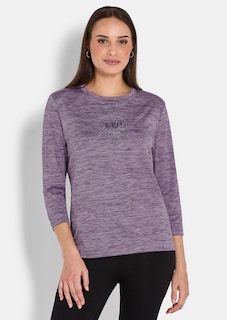 T-shirt technique avec motif imprimé et strass thumbnail 1