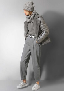 Pleated trousers in easy-care Ceramica fabric thumbnail 1