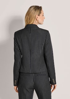 Blazer à rayures en modèle raccourci thumbnail 4