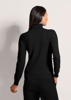 Cashmere roll neck jumper thumbnail 4