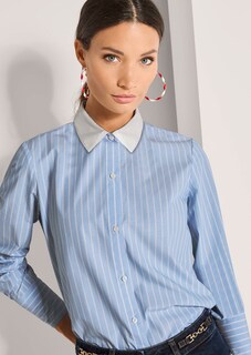Striped shirt with a contrasting collar thumbnail 5
