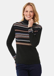 Figurschmeichelnder Rollkragenpullover mit Glanzgarn thumbnail 1
