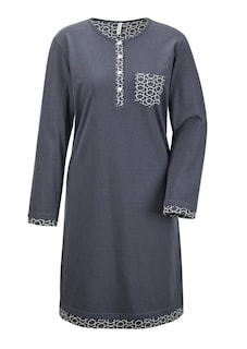Chemise de nuit en coton à motif thumbnail 5