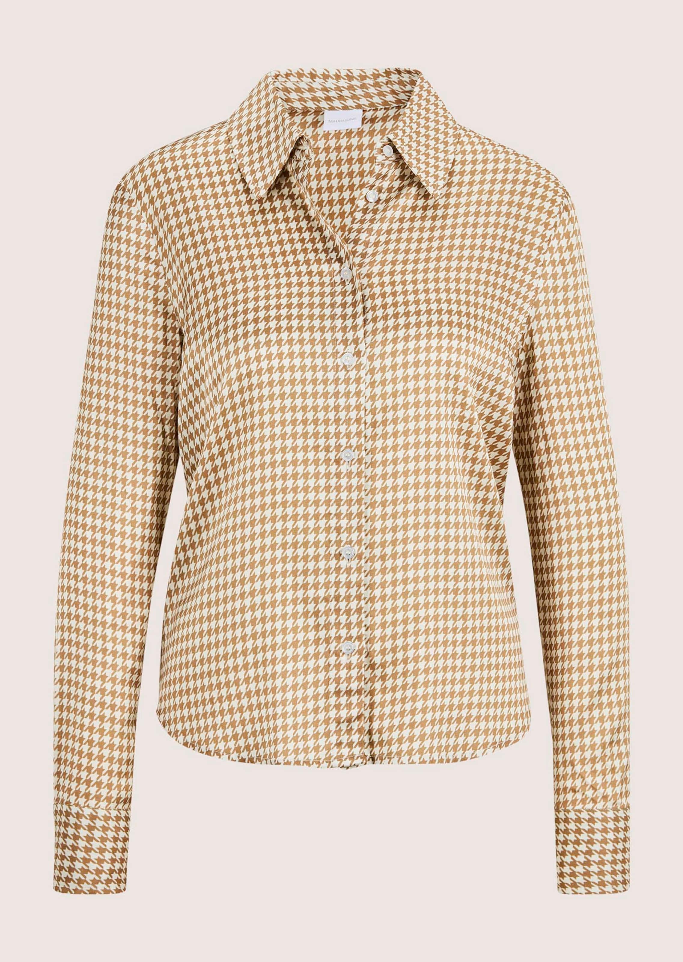Overhemdblouse met pied-de-poule-motief