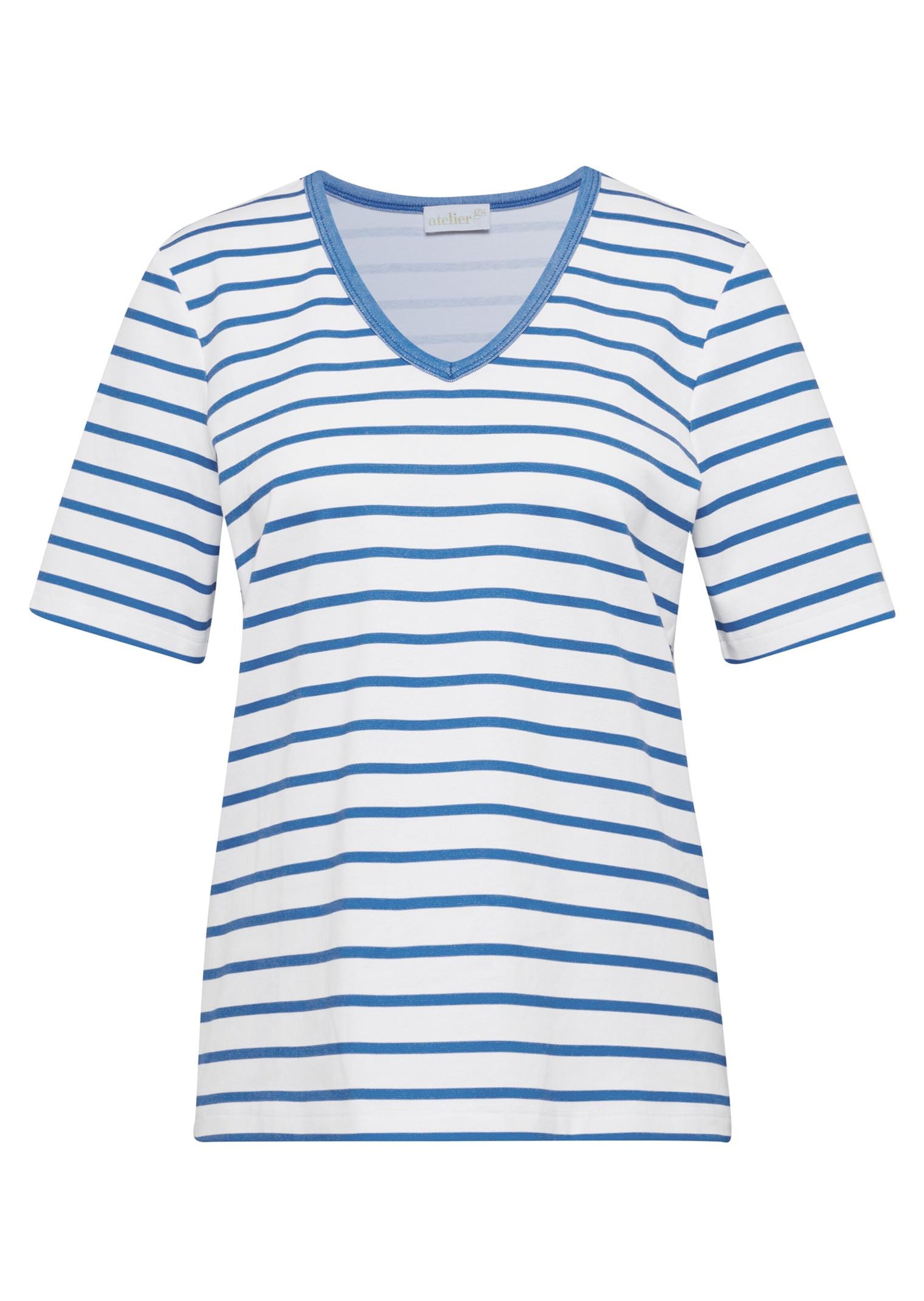 T-shirt rayé en douce maille interlock