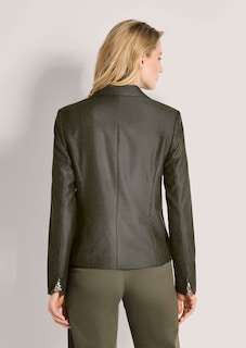 Nadelstreifen-Blazer mit goldfarbenen Wappenknöpfen thumbnail 4