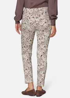 Schlanke Stretch-Hose mit Ethno-Print thumbnail 4