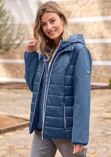 Gewatteerd jack met mouwen van softshell thumbnail 7