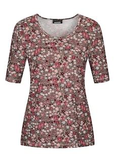 Jersey-Shirt mit Millefleurs-Print thumbnail 4