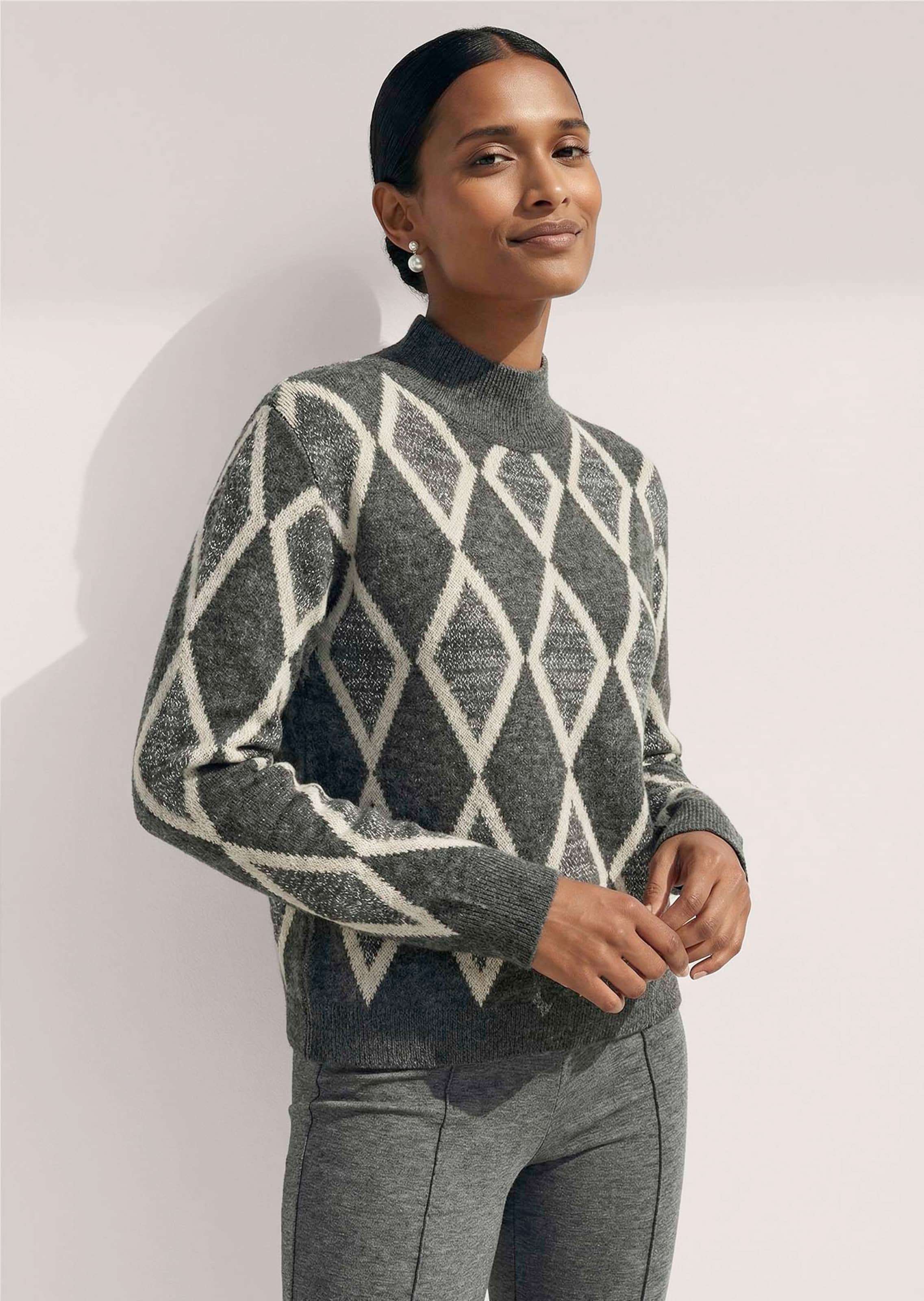 Pullover mit modischem Rauten-Muster