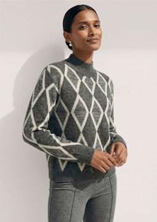 Pullover mit modischem Rauten-Muster thumbnail 2