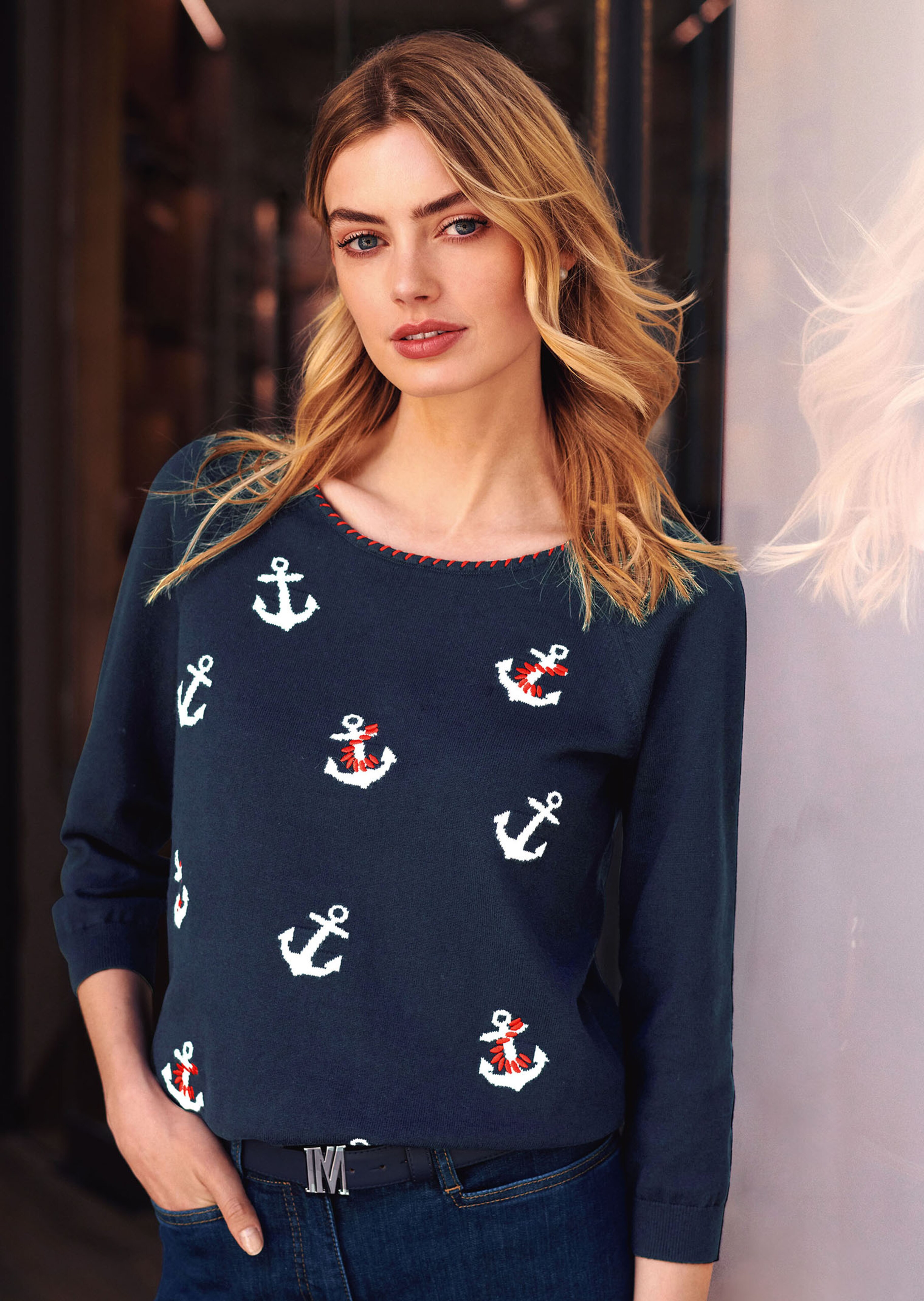 Pullover mit Anker