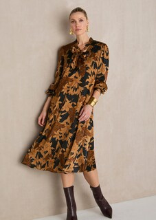 Schluppen-Kleid mit Allover-Blütenprint thumbnail 1