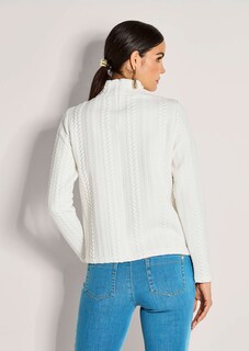 Sweatshirt met kabelpatroon thumbnail 4