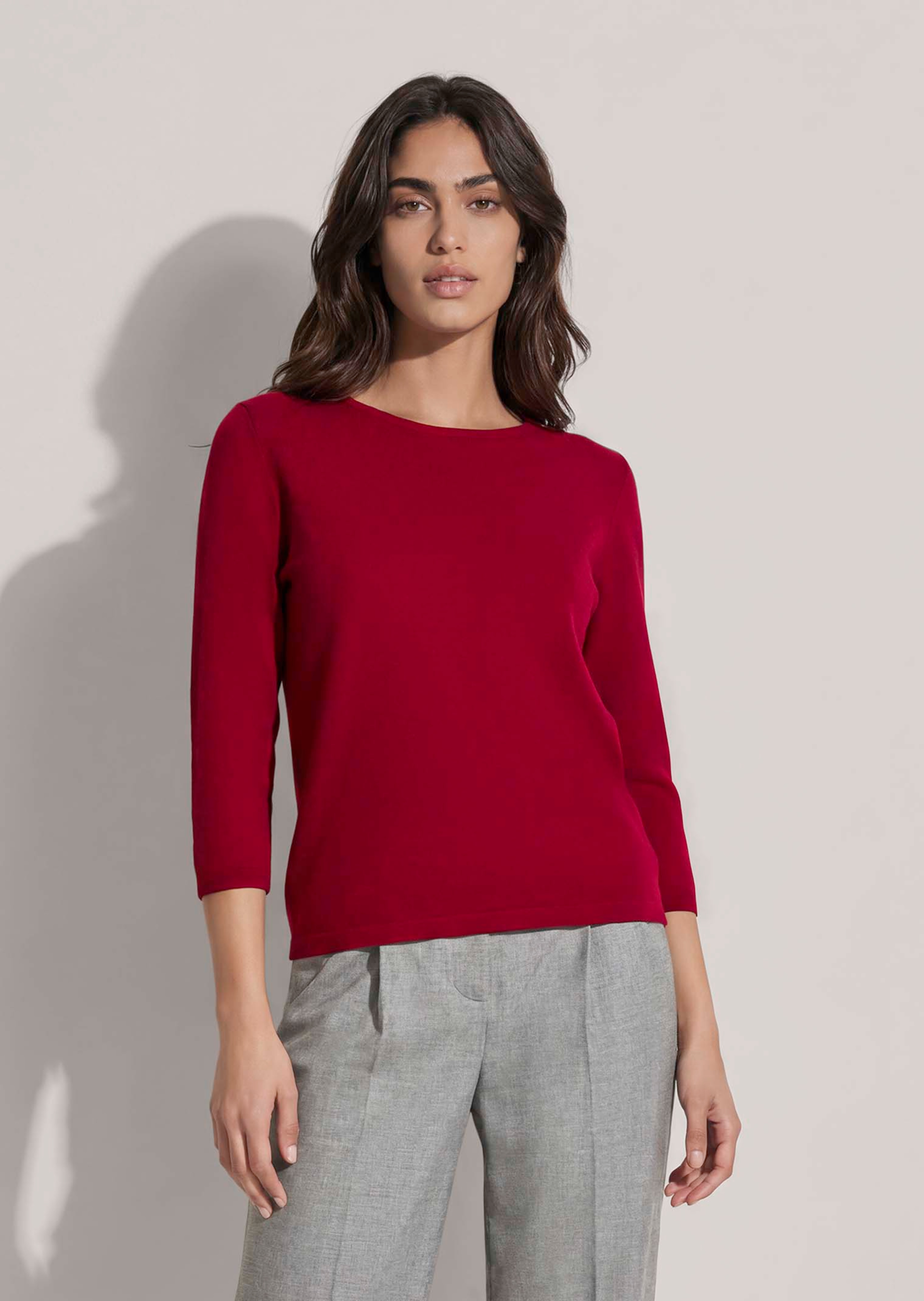 Pull en pur cachemire à manches 3/4