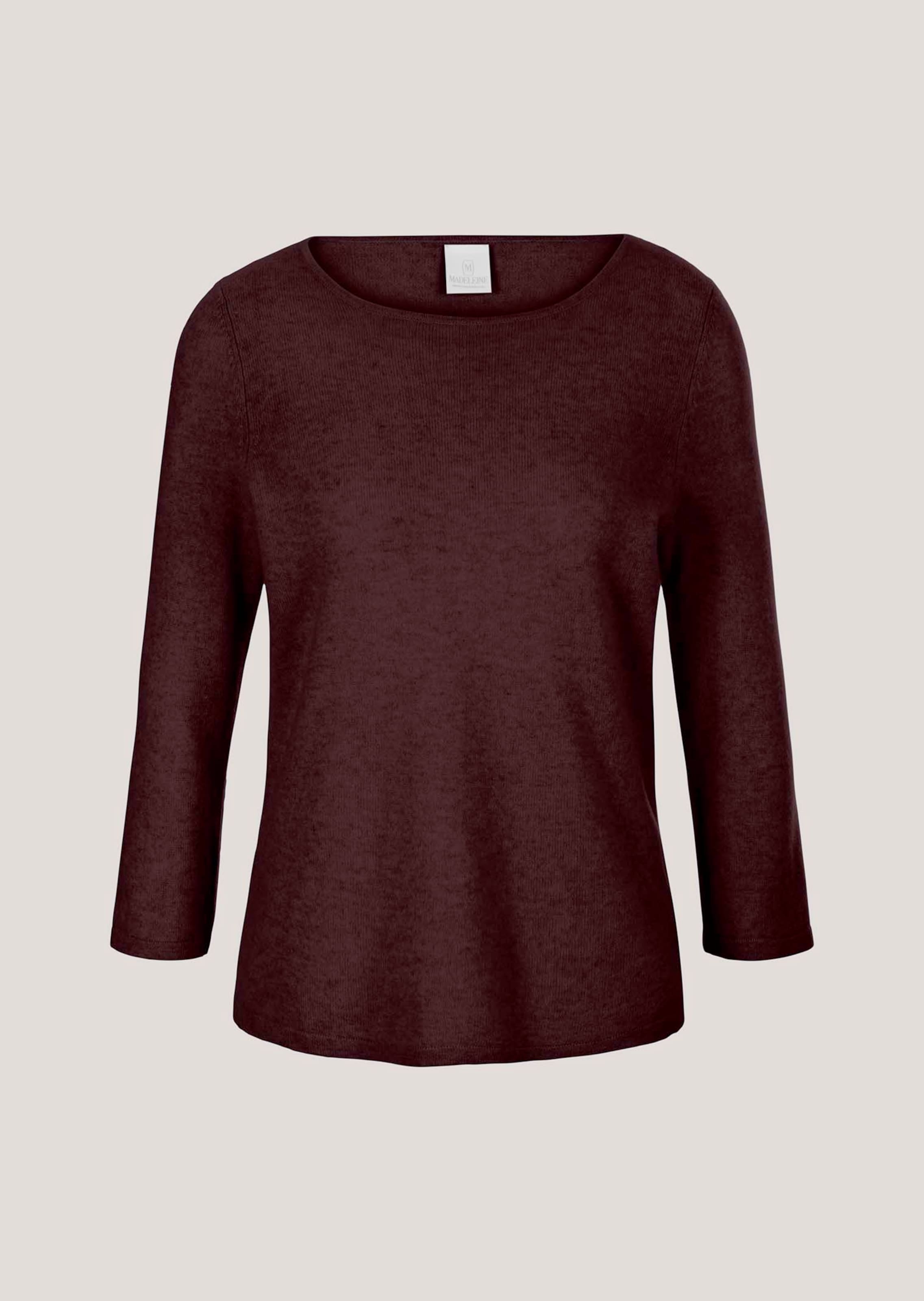 Kaschmirpullover mit U-Boot-Ausschnitt