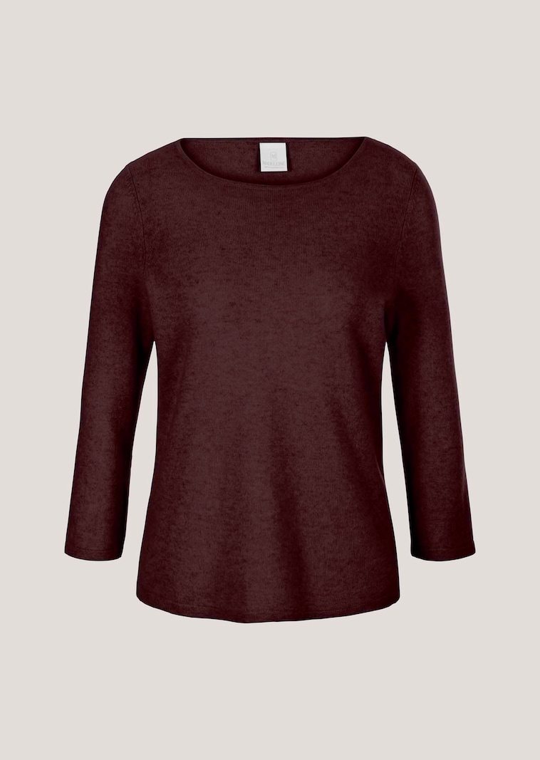 Kaschmirpullover mit U-Boot-Ausschnitt