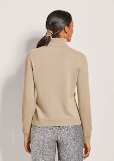 Cashmere roll neck jumper thumbnail 4