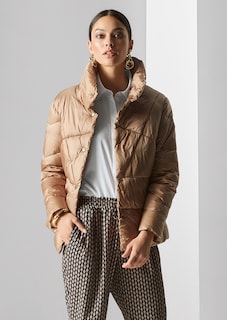 Wattierte Steppjacke mit Stehkragen thumbnail 1