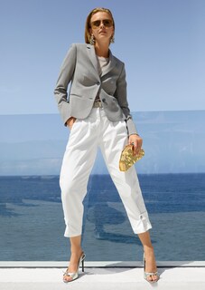 Nadelstreifen-Blazer mit Glanzeffekt thumbnail 1