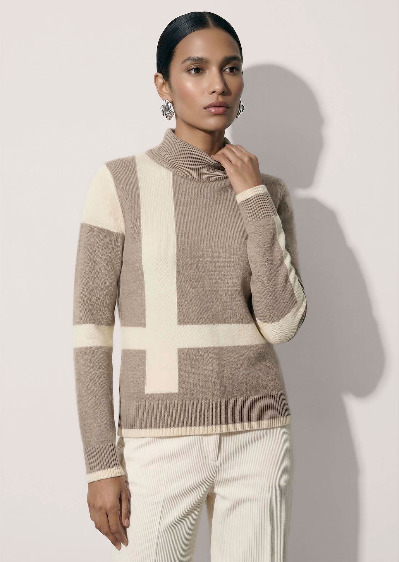 Pull à motif colorblock