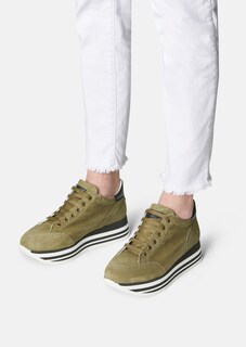 Sneakers avec plateau en luxueux mix de cuir thumbnail 2