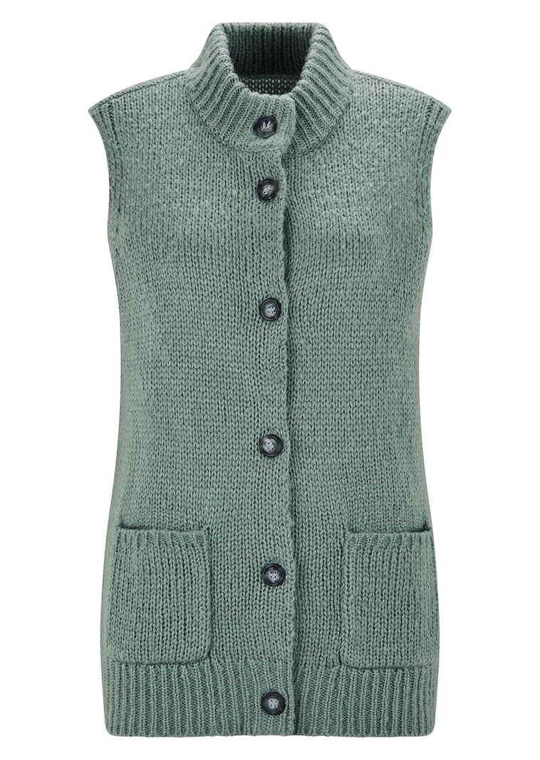 Lichtgewicht tricot vest met knoopsluiting