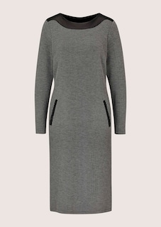 Sheath dress with leather look trim thumbnail 7