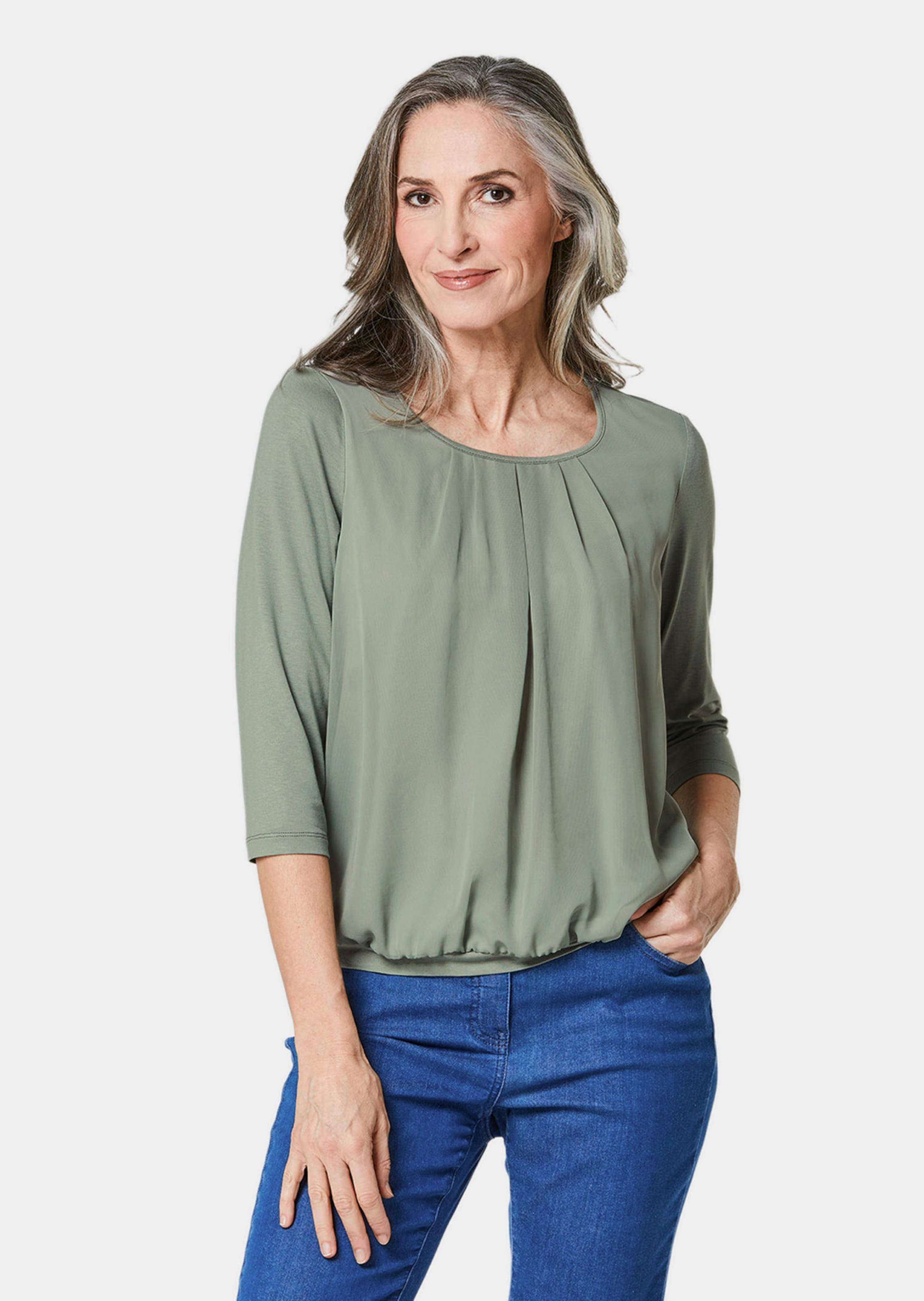 Verzorgd shirt in elegante blouselook