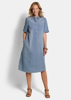 Robe aspect jean, en pur coton thumbnail 1