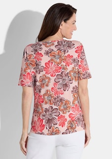 Jersey shirt met bloemenmotief thumbnail 2
