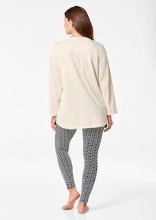 Baumwoll-Pyjama mit schmaler Hose thumbnail 2
