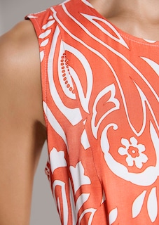 Ärmelloses Kleid mit Unikat-Print thumbnail 6