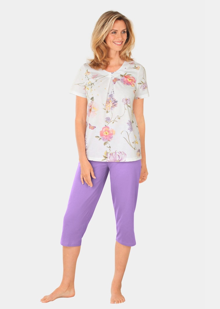 Katoenen pyjama met korte mouwen