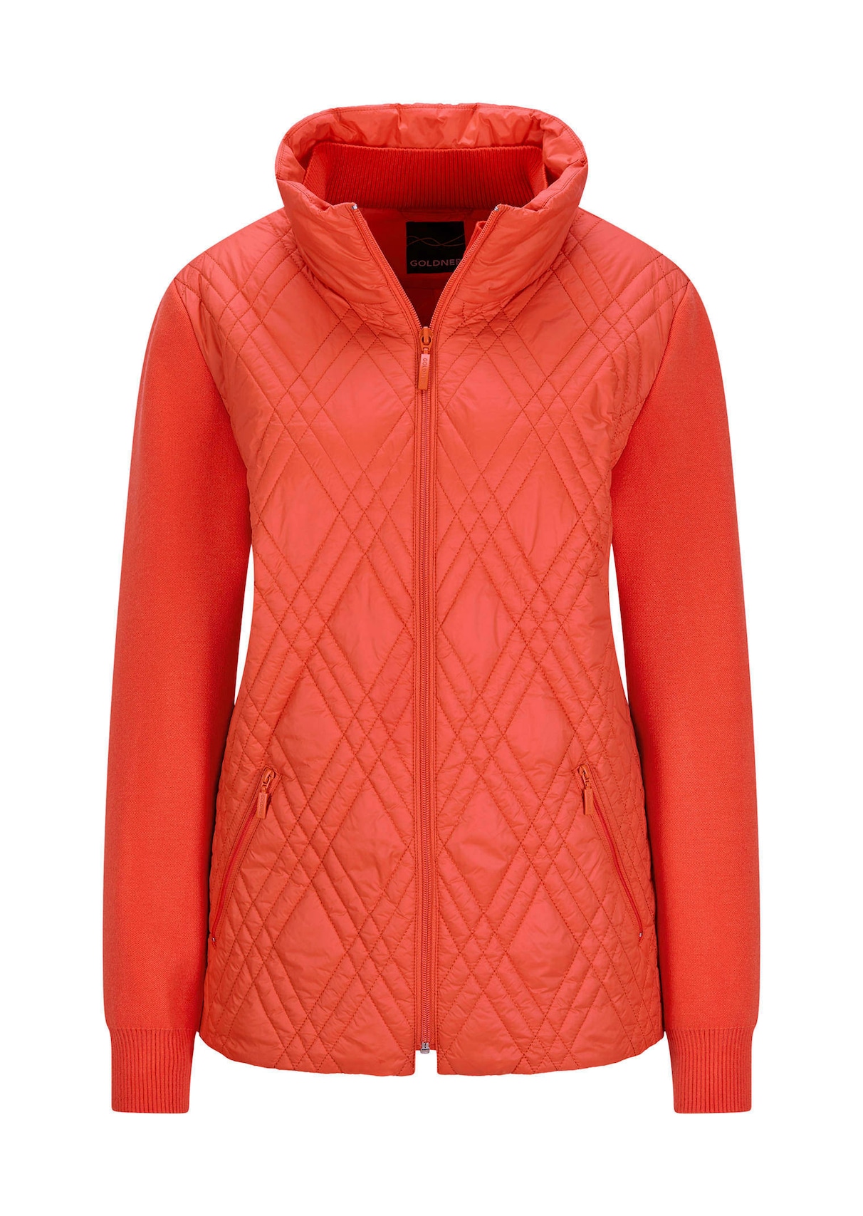 Übergangsjacke aus Strick und Stepp