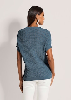 Pull léger en maille ajourée thumbnail 4