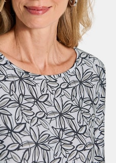 T-shirt en jersey avec imprimé floral thumbnail 5