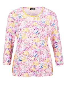 Gedessineerd shirt met veelkleurige print allover thumbnail 6