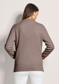 Gebreide blazer met kasjmier thumbnail 3