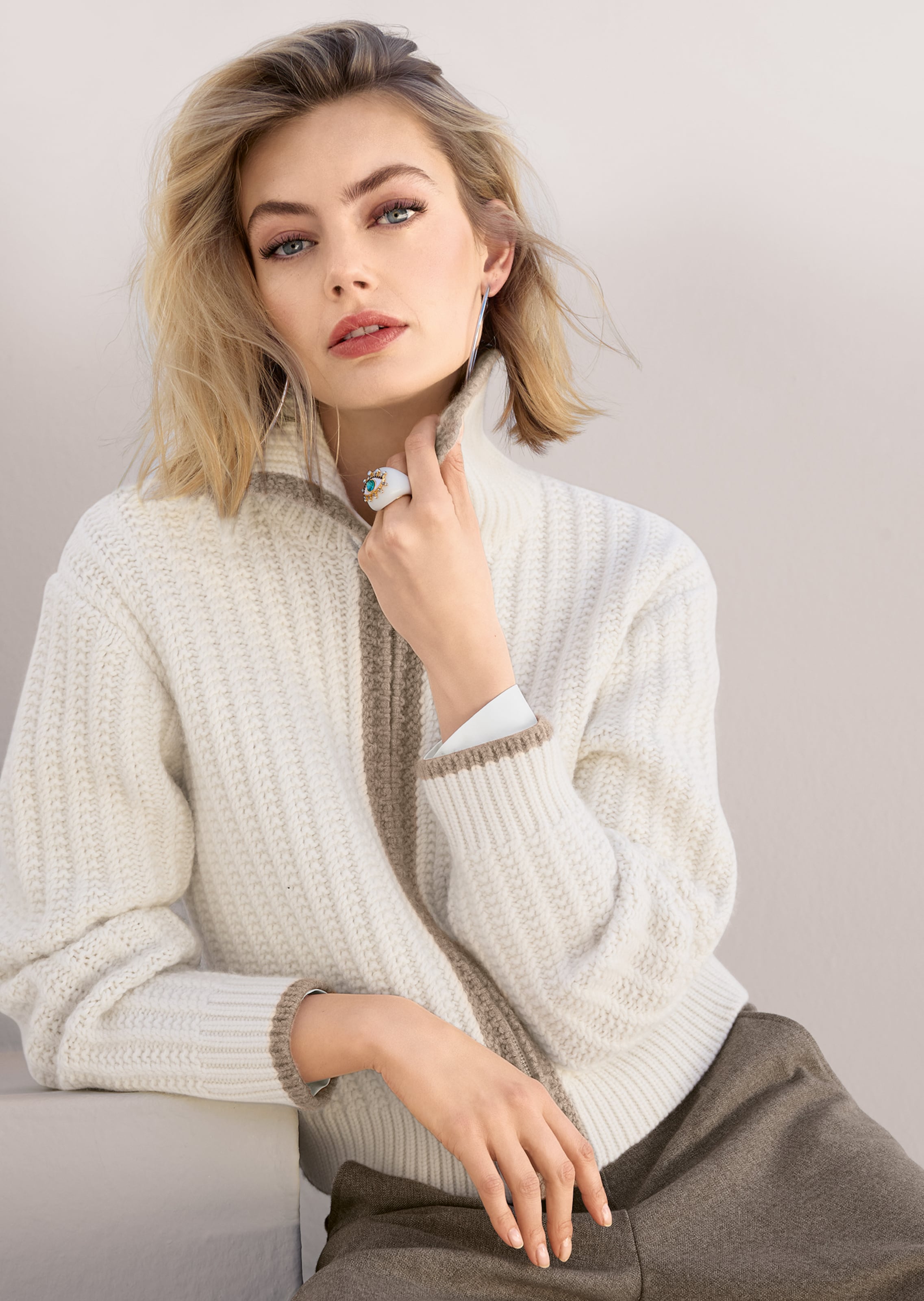 Smooth, summery knit cardigan