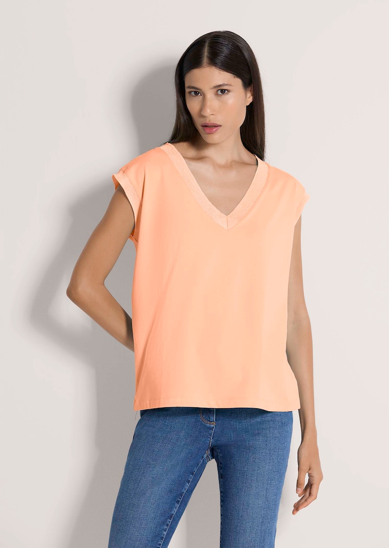 Ärmelloses Shirt mit breitem Rippenband