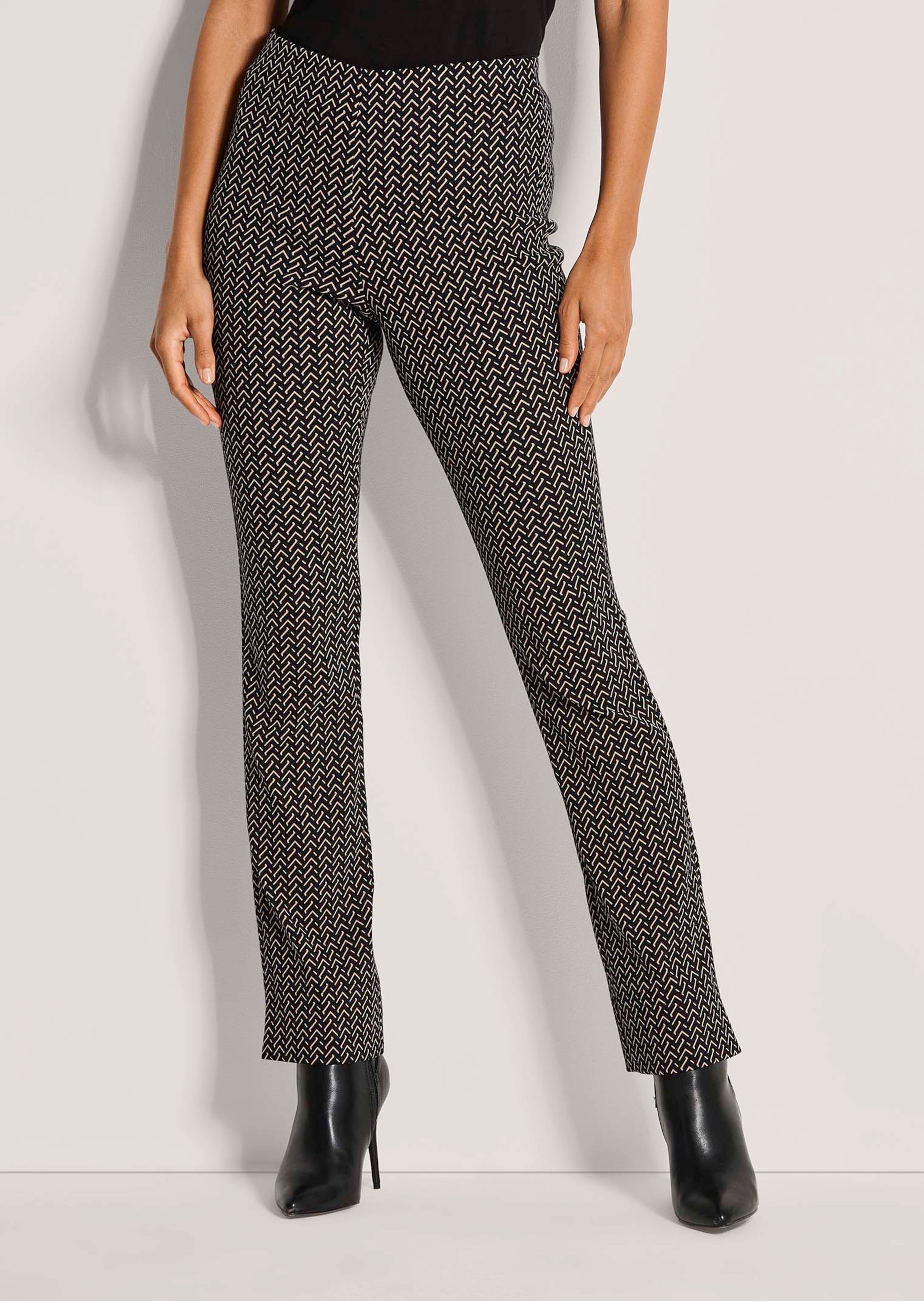 Jacquard-Hose in Bootcut-Form