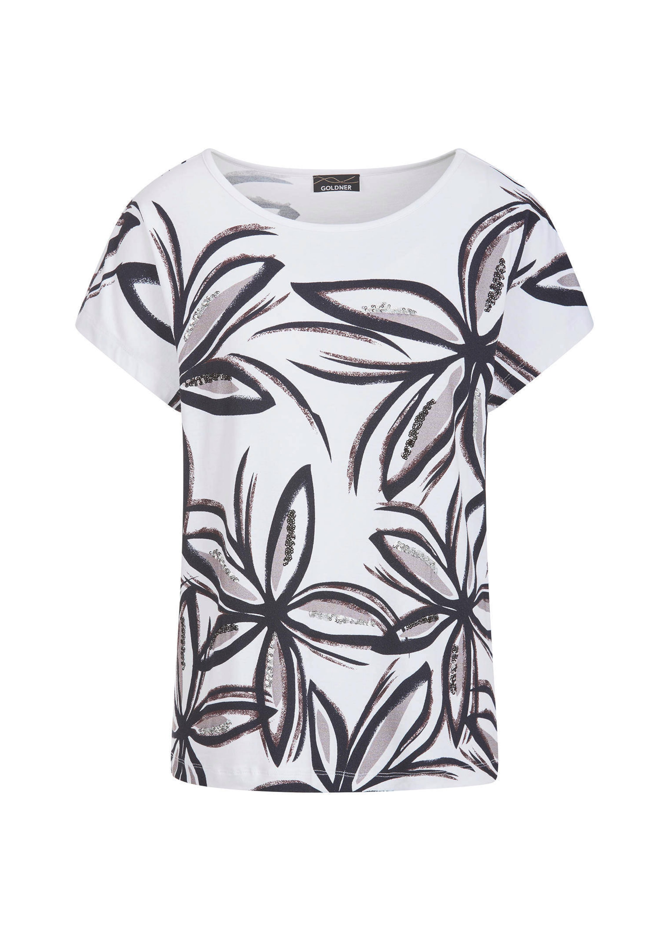 Jersey shirt met pailletten