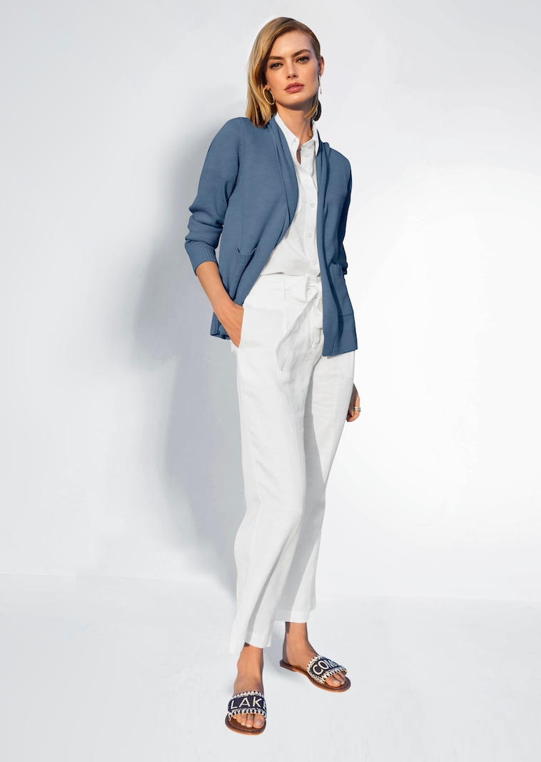 Long cardigan without fastening