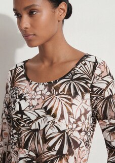 Bluse mit Blätterprint thumbnail 6