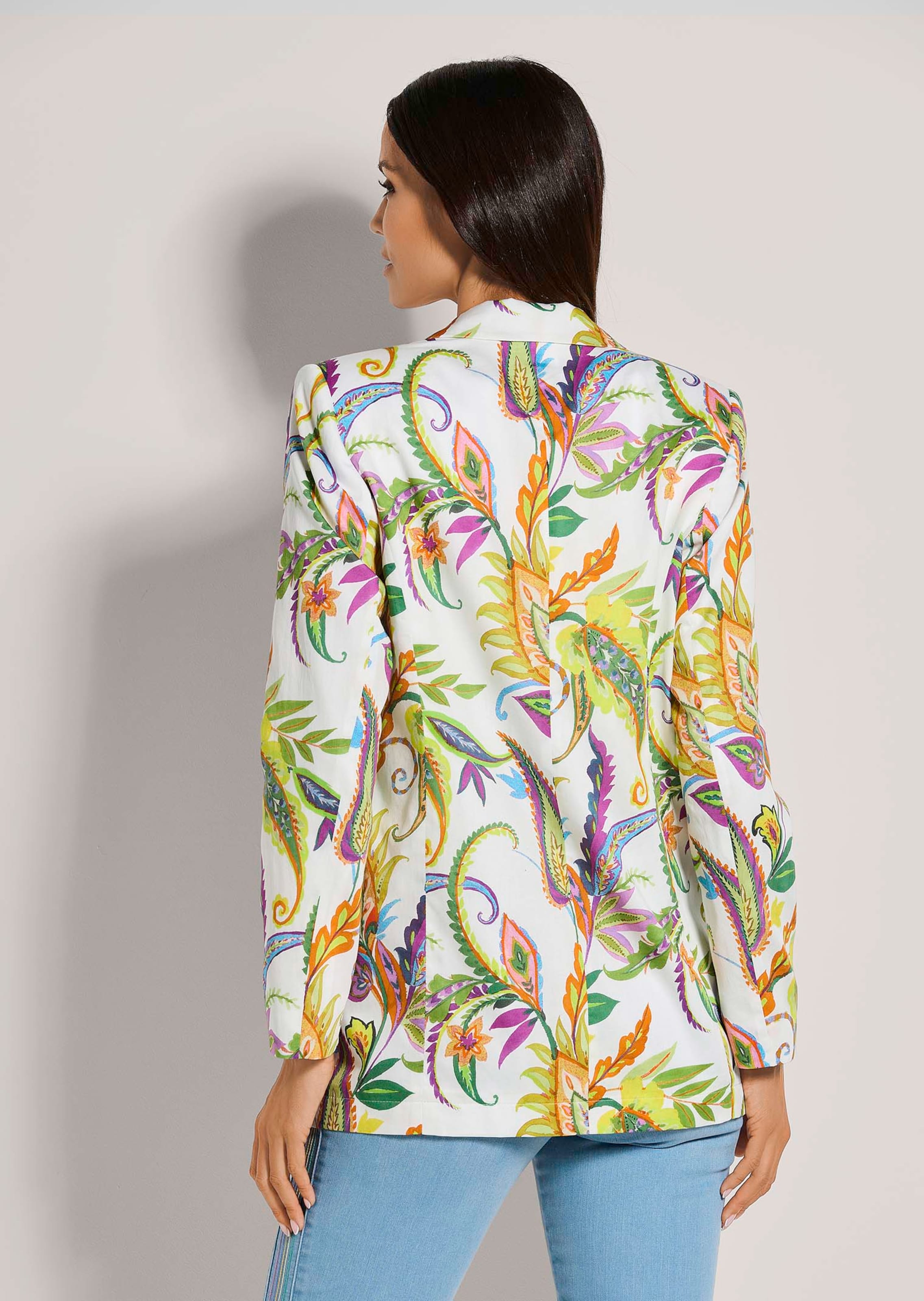 Langer Baumwoll-Blazer thumbnail 4