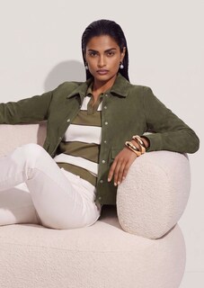 Leather jacket made from kid suede thumbnail 5
